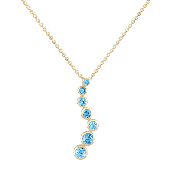 Topaz Graduated Pendant in Yellow Gold